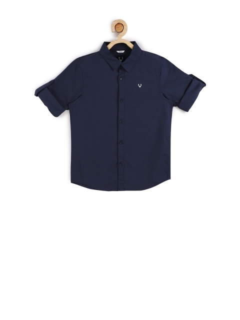 

Allen Solly Junior Boys Navy Blue Slim Fit Casual Shirt