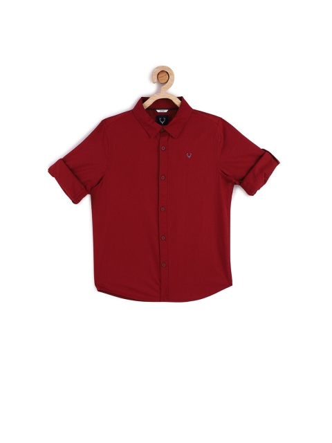

Allen Solly Junior Boys Maroon Slim Fit Casual Shirt
