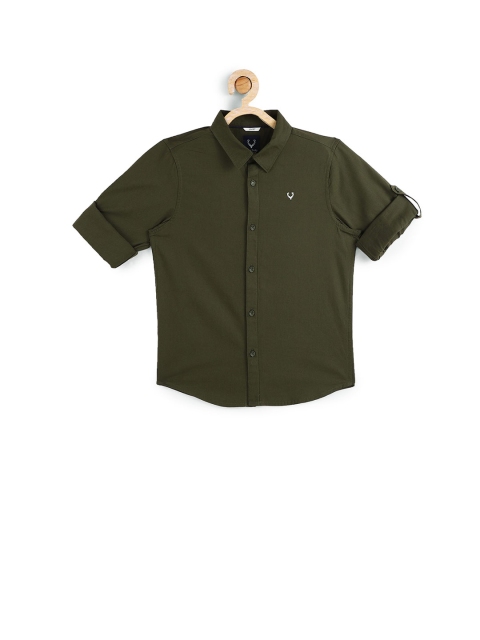 

Allen Solly Junior Boys Olive Green Slim Fit Casual Shirt