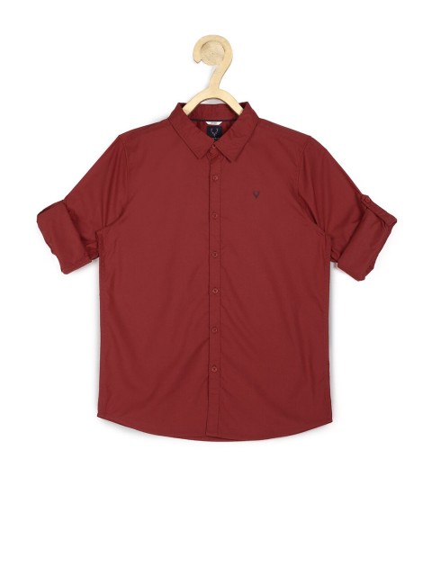 

Allen Solly Junior Boys Maroon Slim Fit Casual Shirt
