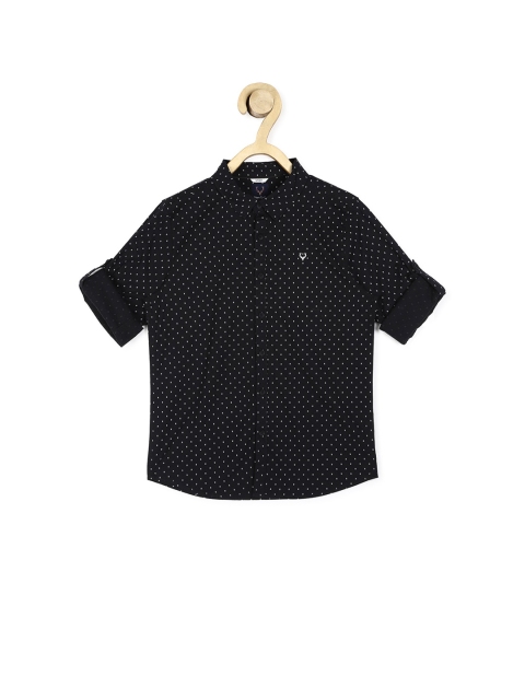 

Allen Solly Junior Boys Black Slim Fit Printed Casual Shirt