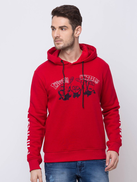 

Status Quo Men Red Printed Sweatshirt