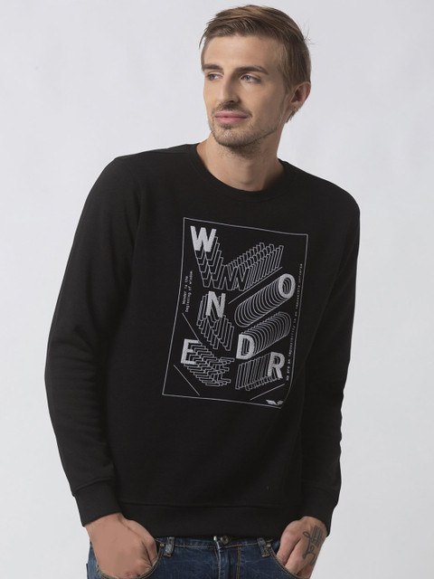 

Status Quo Men Black Printed Sweatshirt