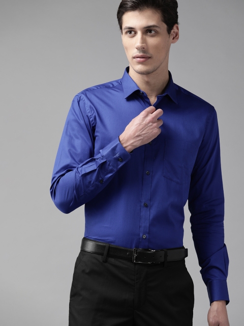 

Park Avenue Men Blue Solid Slim Fit Pure Cotton Formal Shirt
