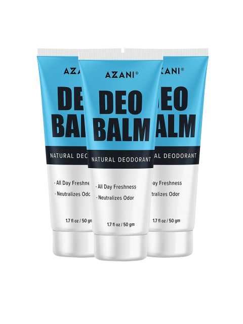 

Azani Active Care Pack Of 3 Shea Butter & Sweet Almond Oil Deo Balm, White