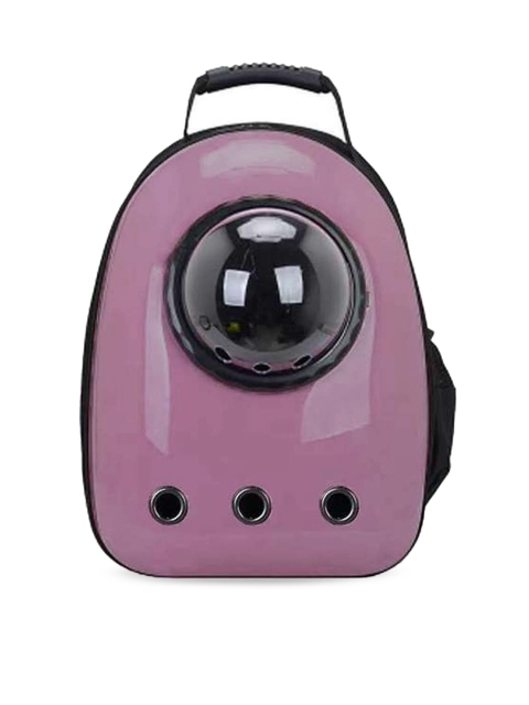 

Emily Pets Cat Mauve & Black Solid Carrier Bag