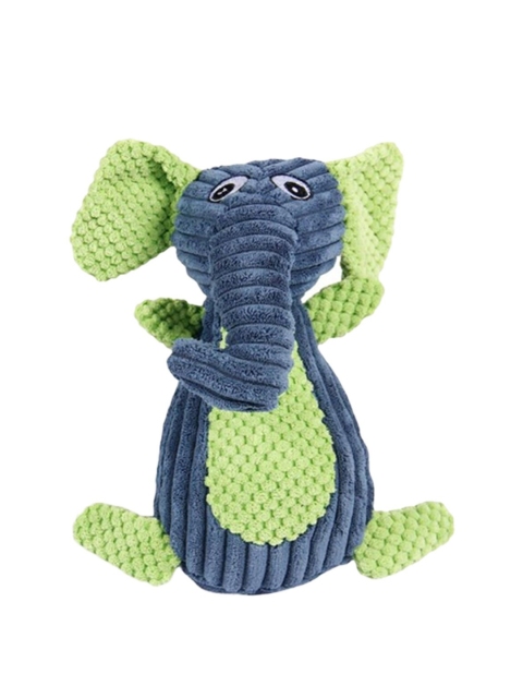 

Emily pets Green & Grey Medium Squeaky Pet Toy