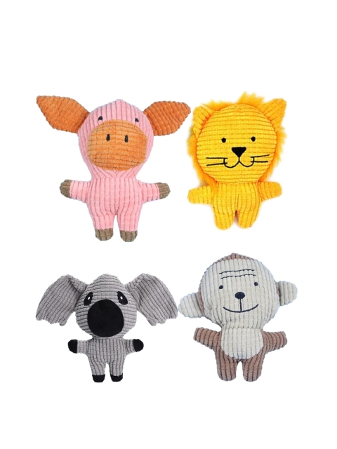 

Emily pets Brown Dog & Cat Squeaky Toy