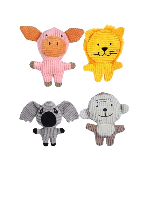 

Emily pets Pink Dog & Cat Squeaky Toy