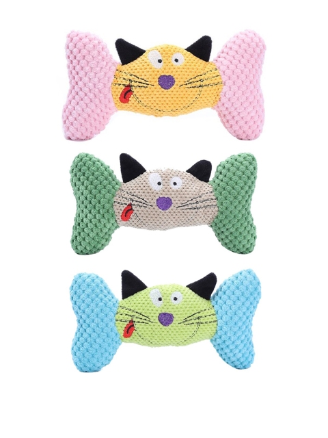 

Emily pets Green & Beige Medium Squeaky Pet Toy