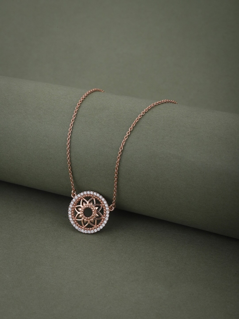 

VANBELLE Rose Gold & White Sterling Silver Necklace