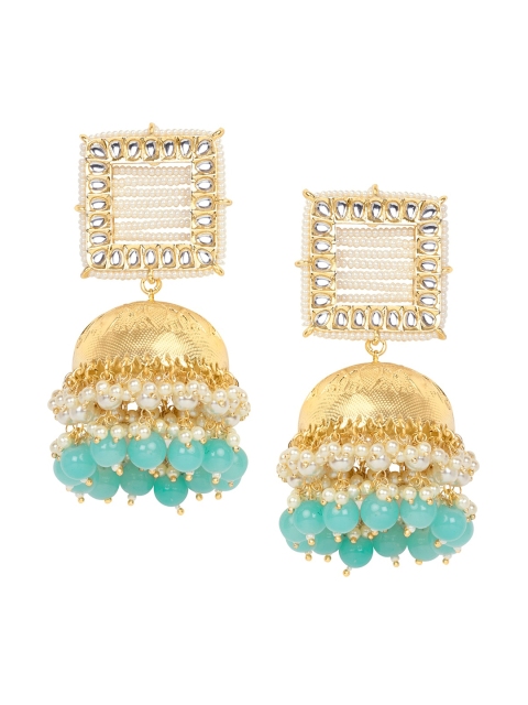 

INDYA Blue Contemporary Jhumkas Earrings