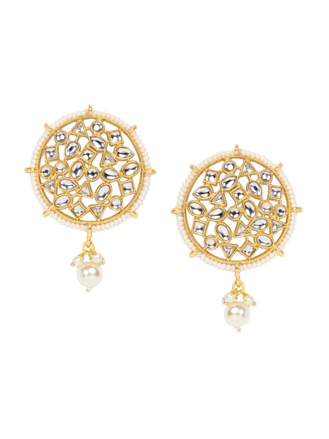 

INDYA Gold-Toned Contemporary Studs Earrings