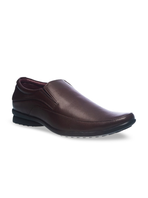 

Khadims Men Brown Solid Formal Slip-ons