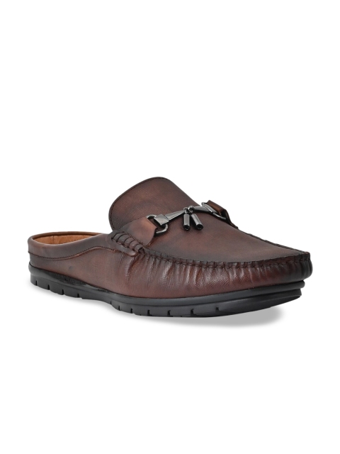 

Cobblerz Men Coffee Brown Leather Loafers