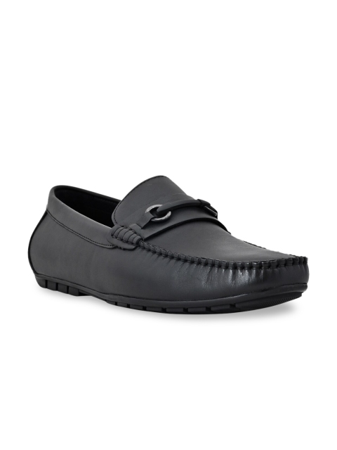

Cobblerz Men Black Colourblocked Leather Loafers