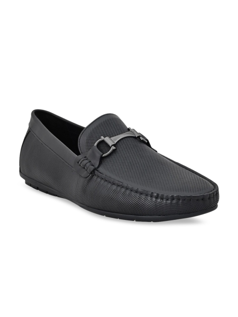 

Cobblerz Men Black Textured Leather Loafers