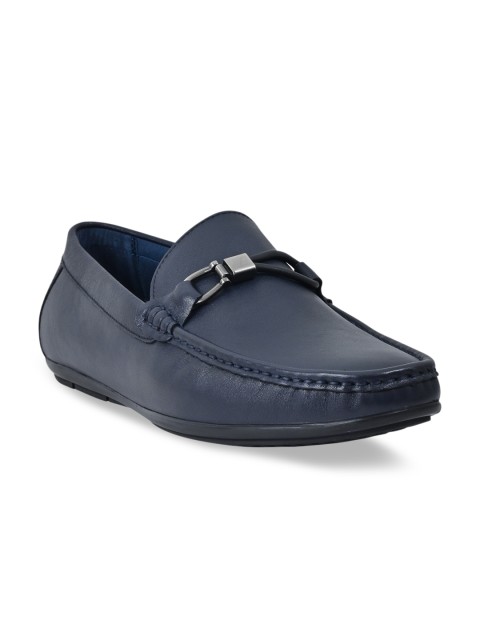 

Cobblerz Men Navy Blue Leather Loafers