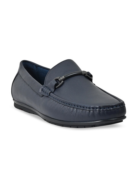 

Cobblerz Men Navy Blue Leather Loafers
