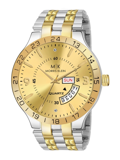

MORRIS KLEIN Men Gold-Toned Dial & Multicoloured Stainless Steel Bracelet Style Straps Analogue Watch
