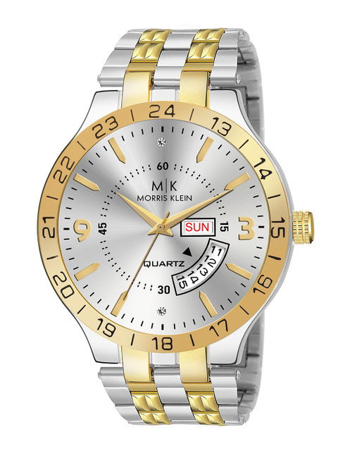 

MORRIS KLEIN Men Silver-Toned Dial & Stainless Steel Analogue Watch MK-1033-SILVER