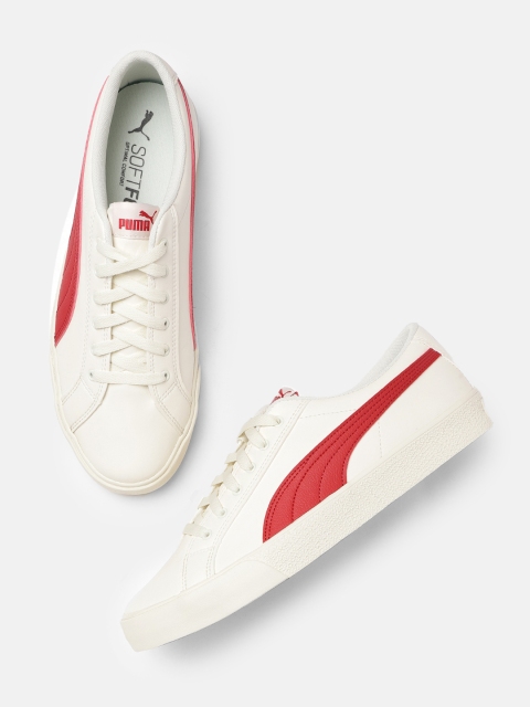 

Puma Unisex White & Red Bari Z SoftFoam Sneakers