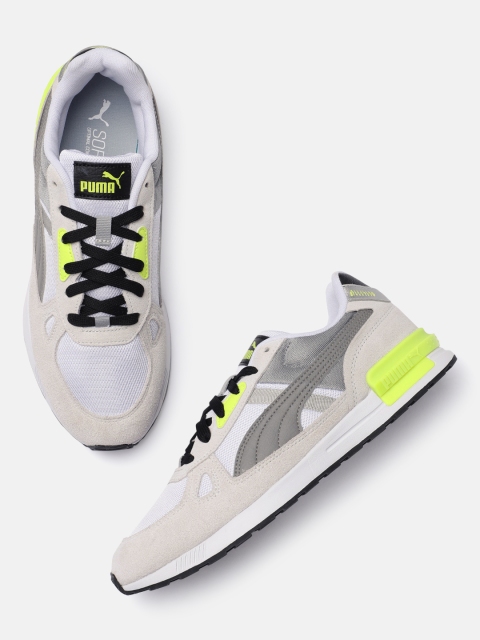 

Puma Unisex White & Beige Graviton Pro Sneakers