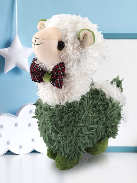 

Baby Moo Green & White Furry Sheep Soft Toy