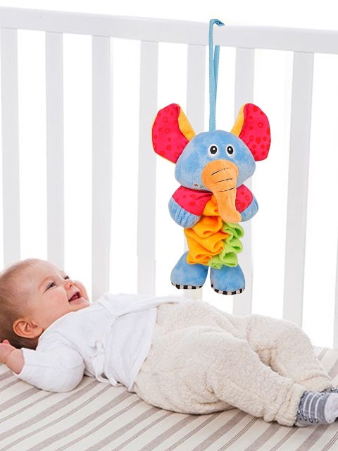 

Baby Moo Blue Elephant Hanging Pulling Toy