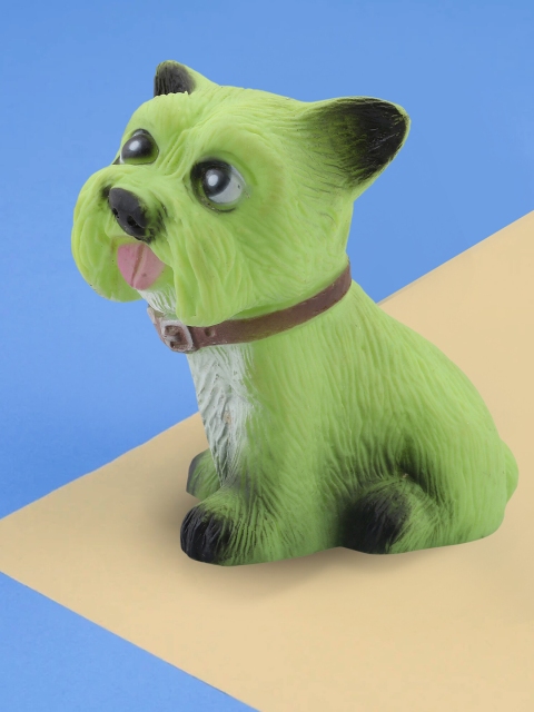 

Baby Moo Green & White Puppy Rubber Squeeze Toy