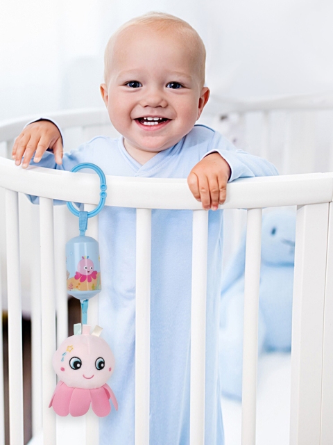 

Baby Moo Kids Pink & Blue Blushing Octopus Hanging Toy