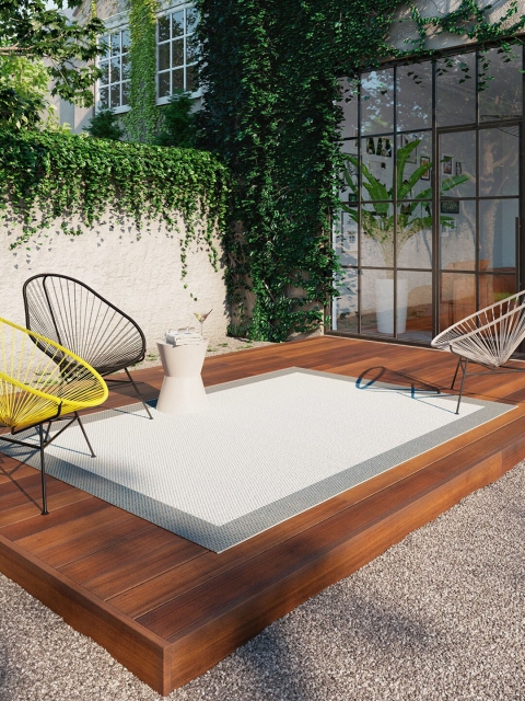 

DDecor Off White Solid Regular Outdoor Carpet
