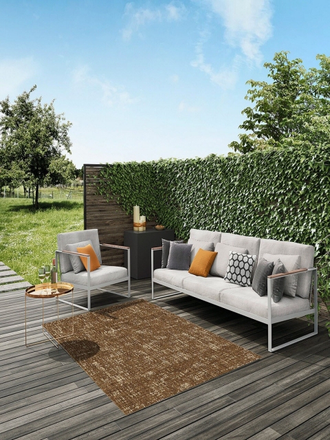 

DDecor Brown & Off-White Abstract Polypropylene Carpet