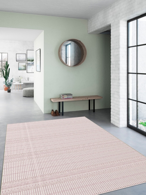 

DDecor Pink Striped Medium Rug Prisma Carpet