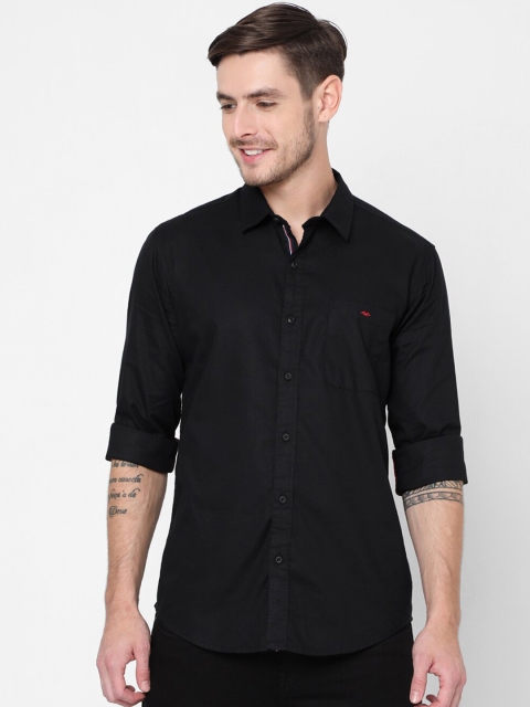 

Mufti Men Black Slim Fit Pure Cotton Casual Shirt
