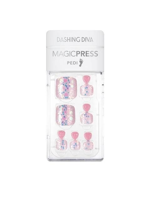 

Dashing Diva Women Pink & Blue Magicpress Milky Way Pedicure Set