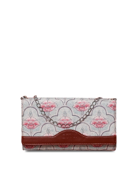 

ZOUK Women Blue & Pink Floral Printed Envelope with Sling