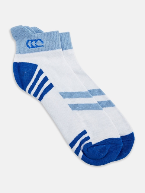 

Ajile by Pantaloons Men White Striped Ankle Length Socks
