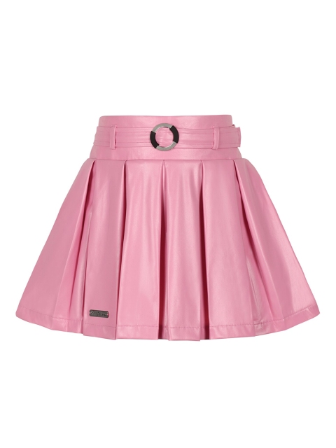 

Hunny Bunny Girls Pink Solid A-Line Skirt
