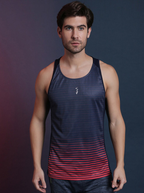 

Campus Sutra Men Multicoloured Sleeveless T-shirt, Multi