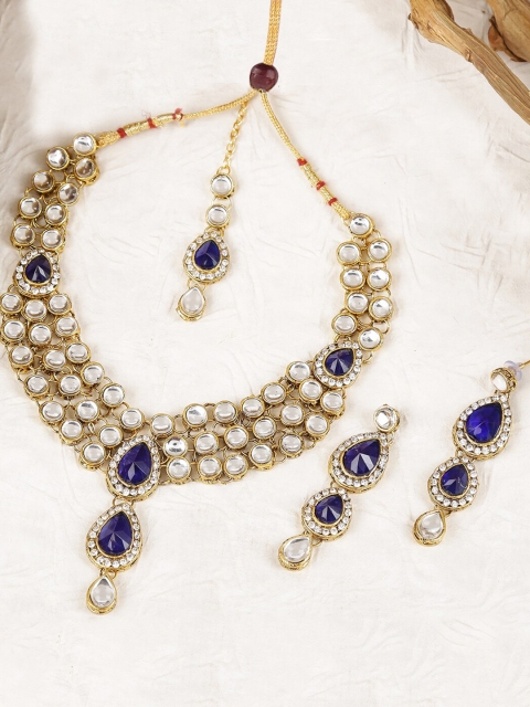 

LIVE EVIL Blue & Transparent Gold-Plated Vilandi Necklace