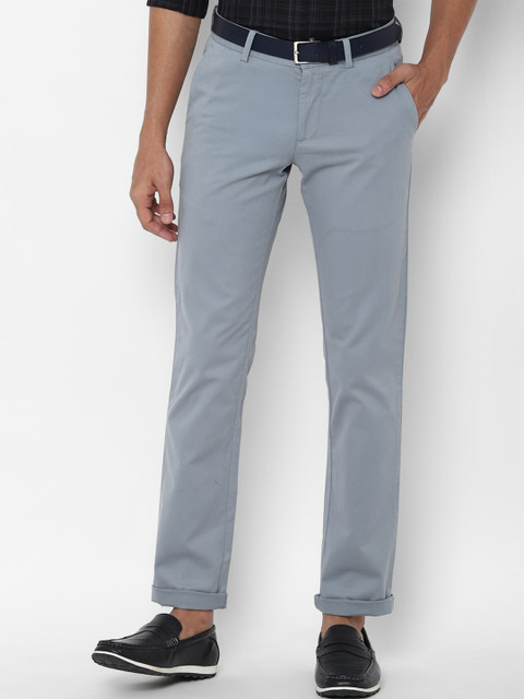 

Allen Solly Men Grey Slim Fit Trousers
