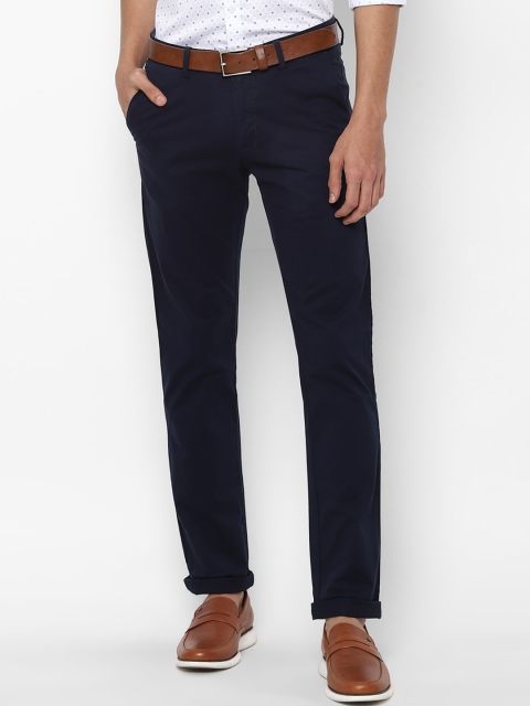 

Allen Solly Men Navy Blue Slim Fit Trousers