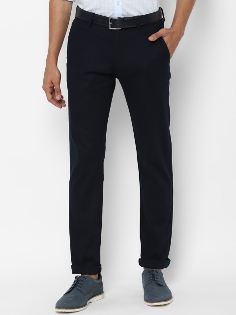 

Allen Solly Men Navy Blue Slim Fit Trousers