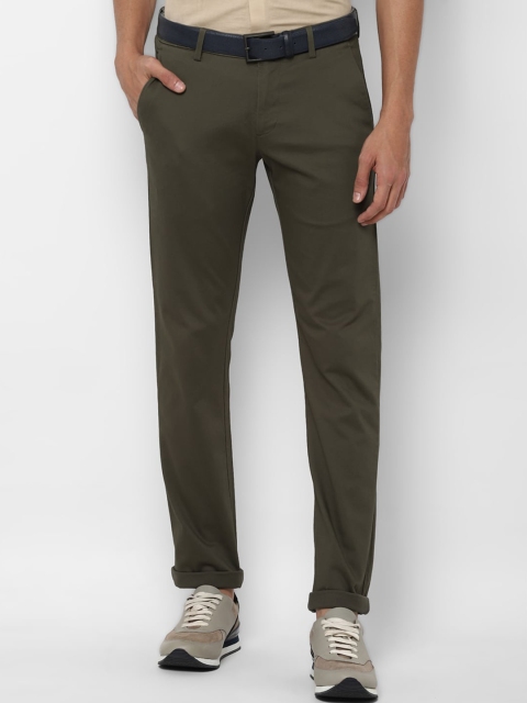 

Allen Solly Men Olive Green Slim Fit Trousers