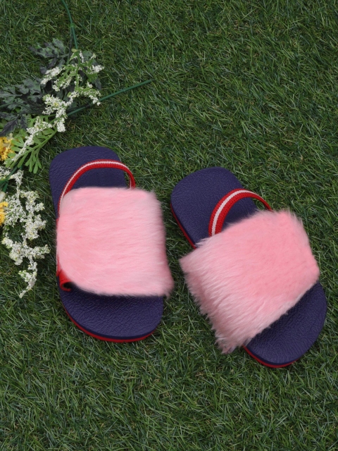 

DChica Girls Blue Open Toe Sliders with Buckles