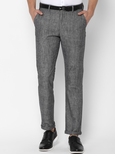 

Allen Solly Men Grey Textured Trousers