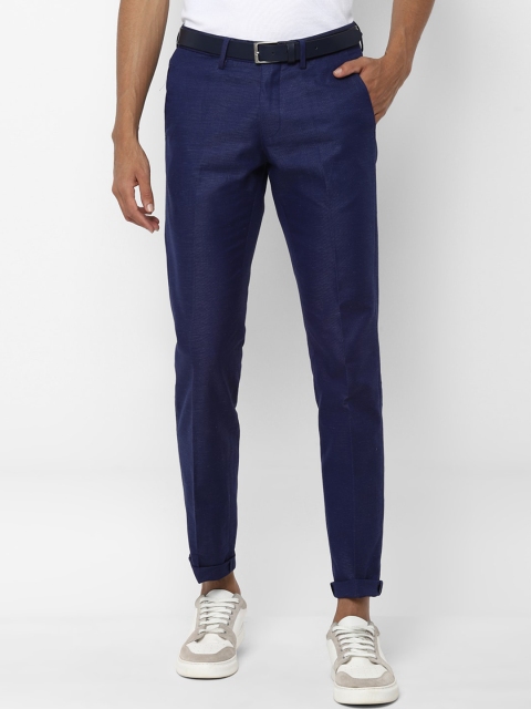 

Allen Solly Men Navy Blue Slim Fit Trousers