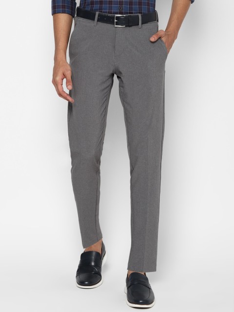 

Allen Solly Men Grey Textured Slim Fit Trousers