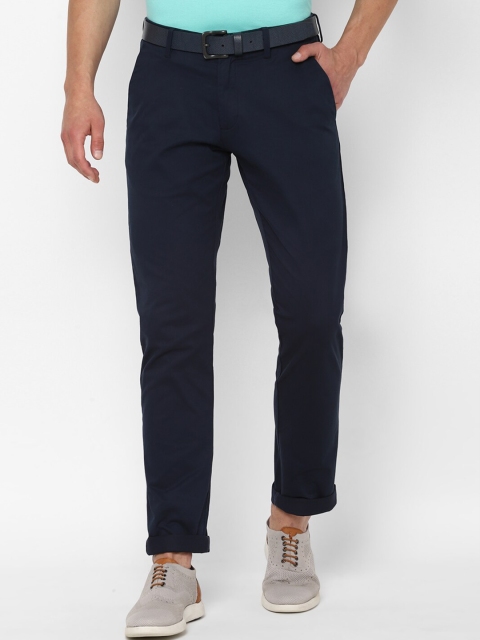 

Allen Solly Men Navy Blue Slim Fit Trousers